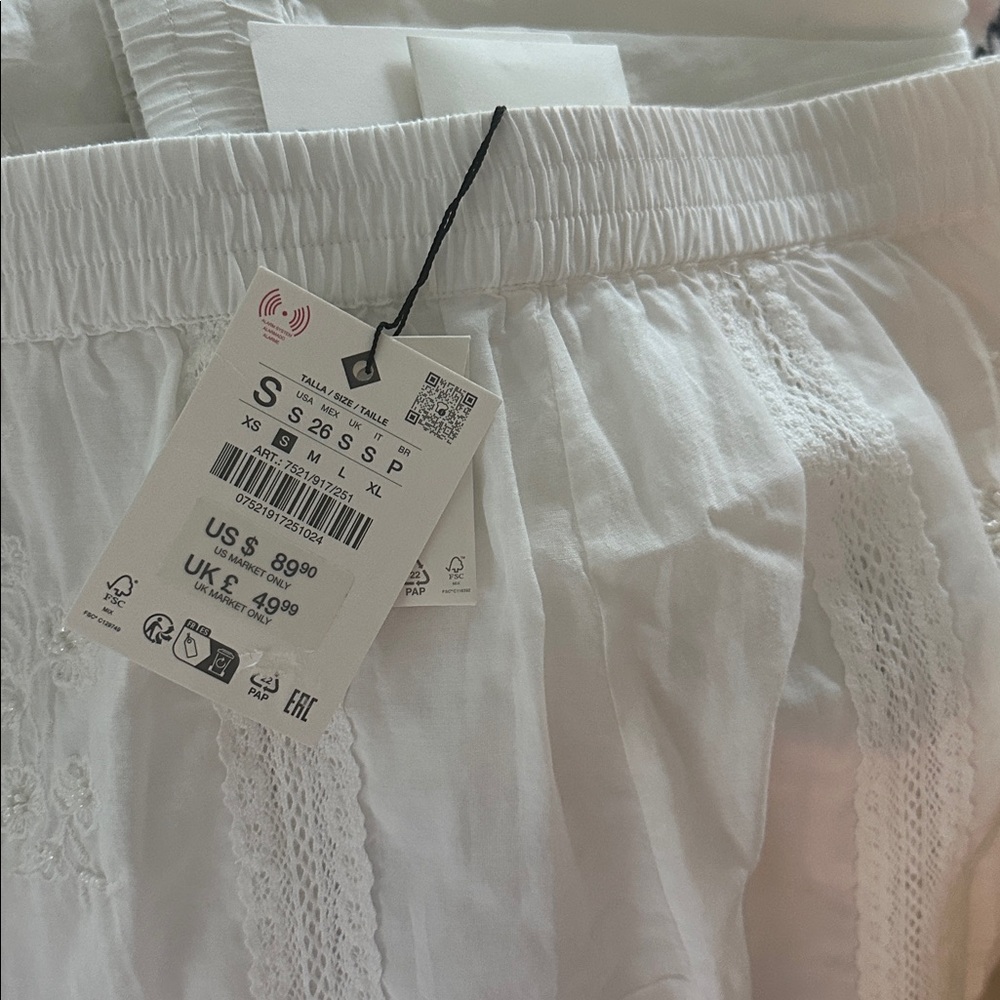 ZARA EMBROIDERED LACE BERMUDA SHORTS LIMITED - Picture 11 of 13